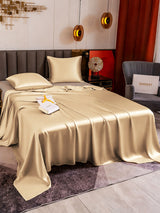 [Beige] SilkSilky-FR Parure de Lit Soie 003