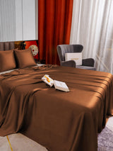 [Café] SilkSilky-FR Parure de Lit Soie 005
