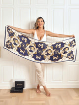 [P026] SilkSilky-FR Pure Soie Scarf 002,