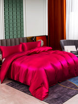 [Rouge Vineux] SilkSilky-FR 25Momme Parure de Lit Soie 001