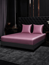 [Mauve Pâle] SilkSilky-FR Parure de Lit Soie 001