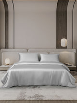 [Argent] SilkSilky-FR 25Momme Parure de Lit Soie 002