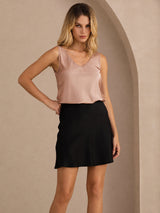 [Toscane] SilkSilky-FR Sleeveless V Neck Top À Fines Brides 005