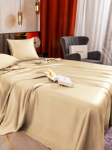 [Beige] SilkSilky-FR Parure de Lit Soie 004