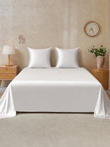 [GrisClair+Blanc] SilkSilky-FR Parure de Lit Soie 001