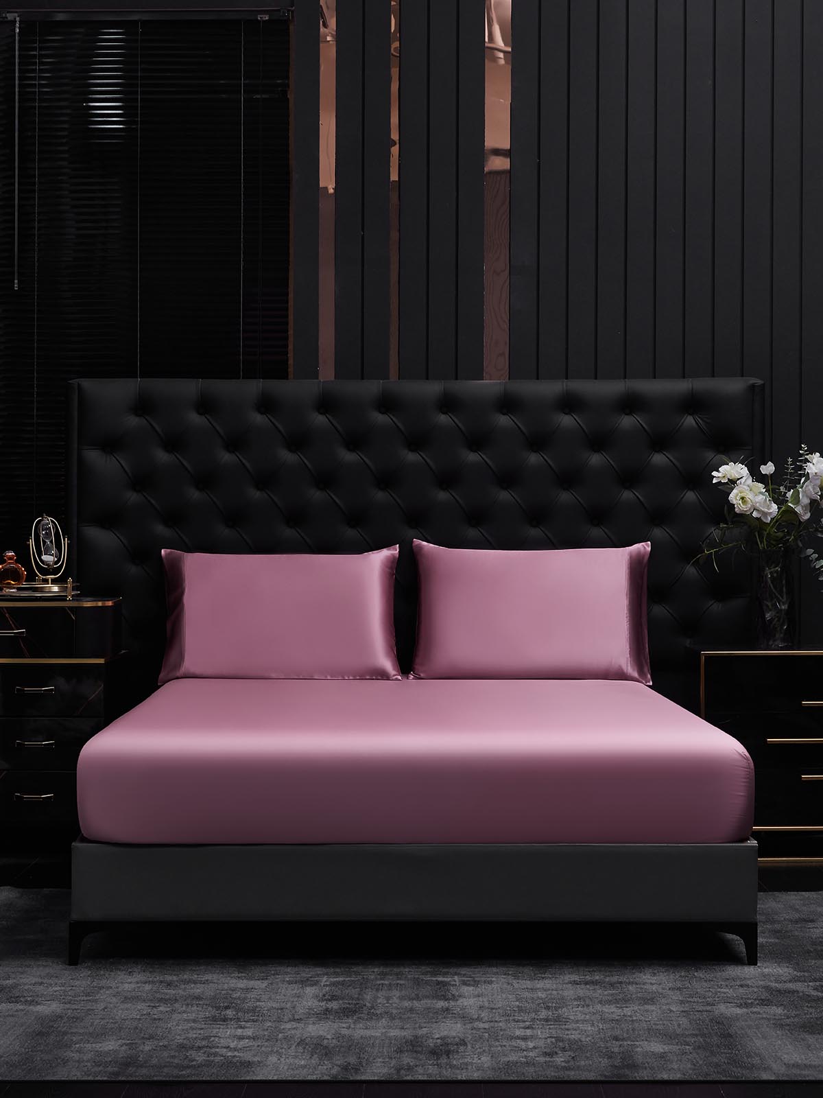[Orchidée Mauve] SilkSilky-FR 22Momme Pure Soie Bedding Set 001