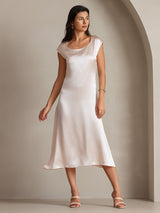 [Rose] SilkSilky-FR Cap Sleeve Robes 003