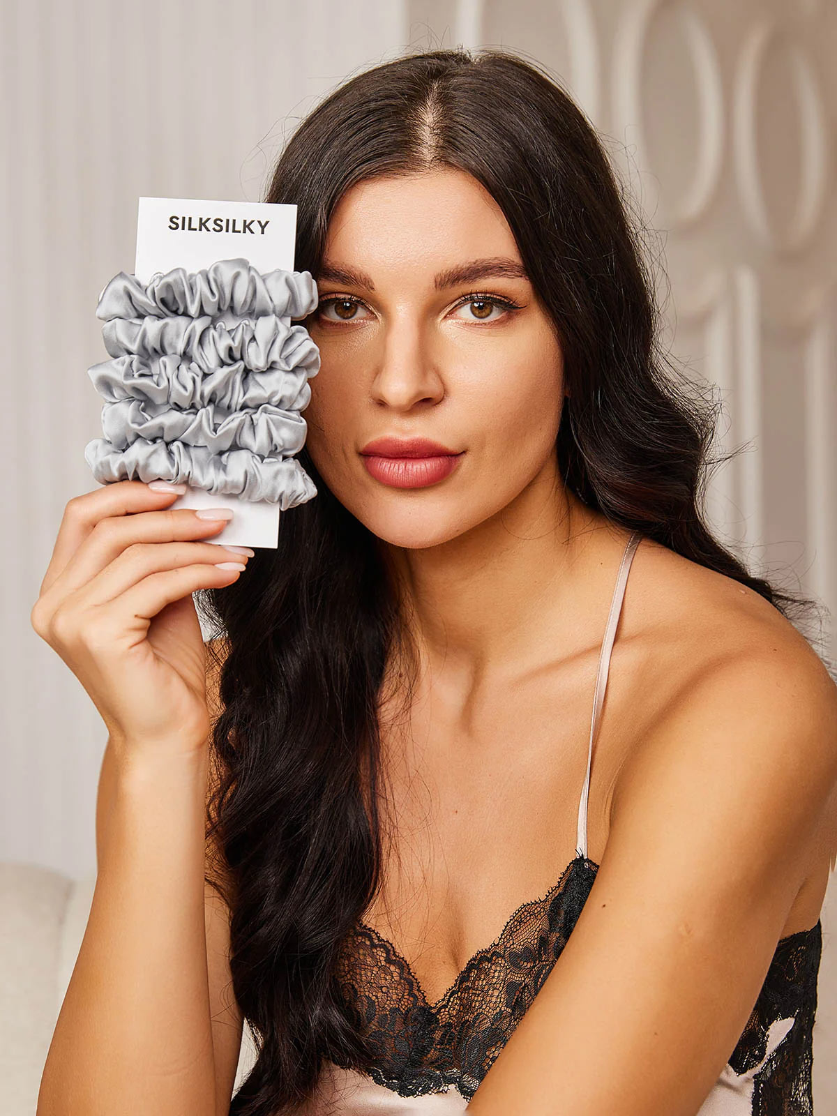 [Gris Clair] SilkSilky-FR 19Momme Scrunchie 002