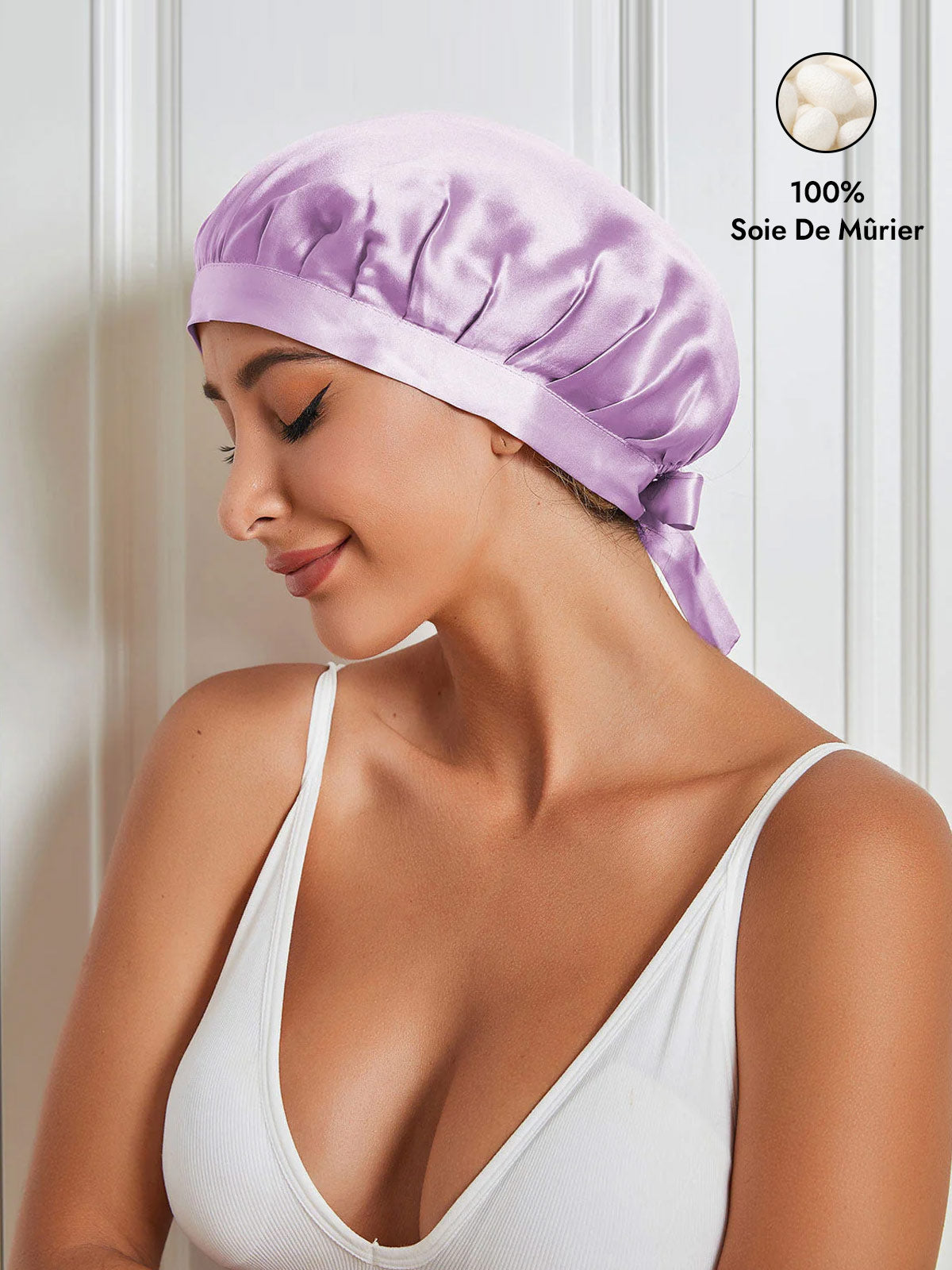 [Lavande] SilkSilky-FR Bonnets de Nuit 001