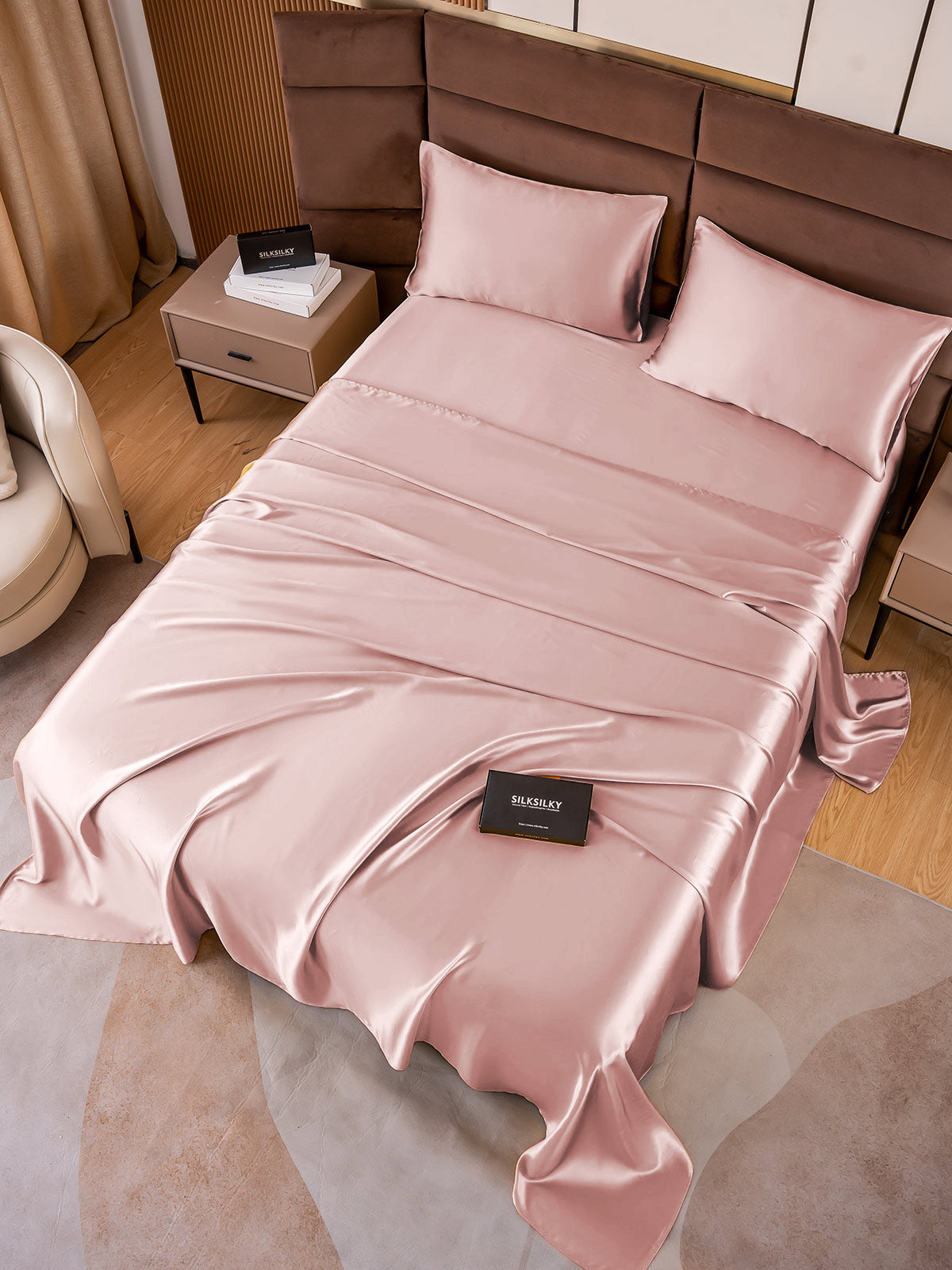 [Peau De Pêche] SilkSilky-FR 19Momme Pure Silk Bedding Set 005
