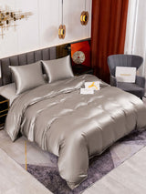 [Gris] SilkSilky-FR Parure de Lit Soie 001