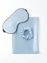[Bleu Clair] SilkSilky-FR 19Momme Pure Soie Pillowcase Set 006