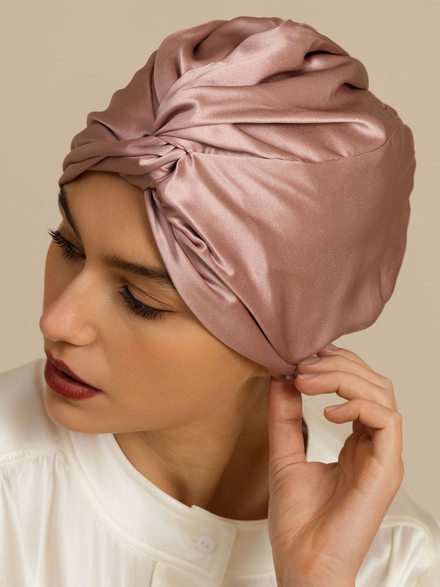 [Mauve Pâle] SilkSilky-FR 22Momme Bonnets de Nuit 008