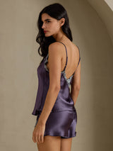 [Gris Pourpre] SilkSilky-FR Sleeveless V Neck Ensemble Camisole 002
