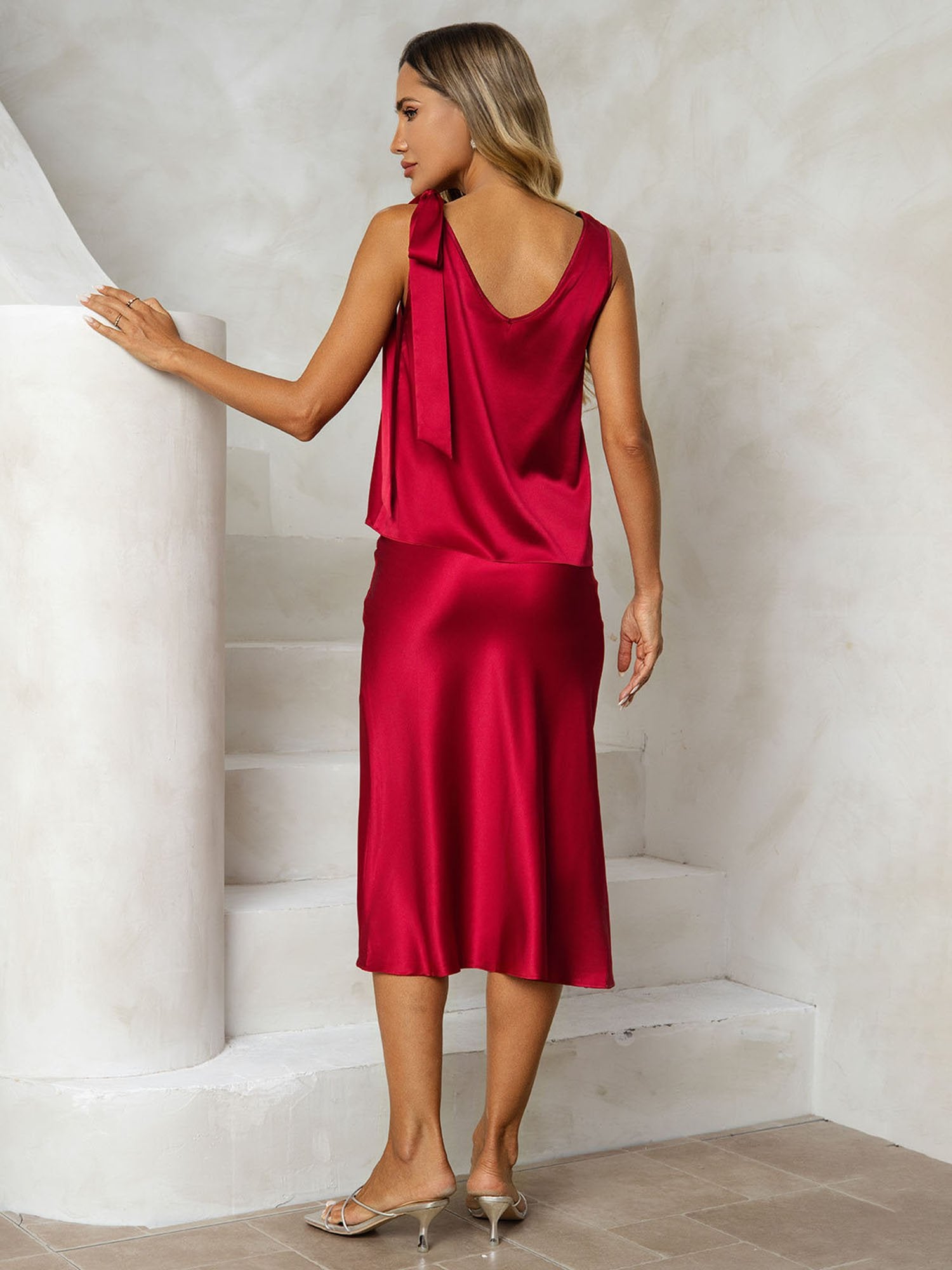 [RougeVineux] SilkSilky-FR 19Momme Soie Womens Outfit Sets 002