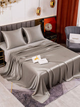[Gris] SilkSilky-FR Parure de Lit Soie 001