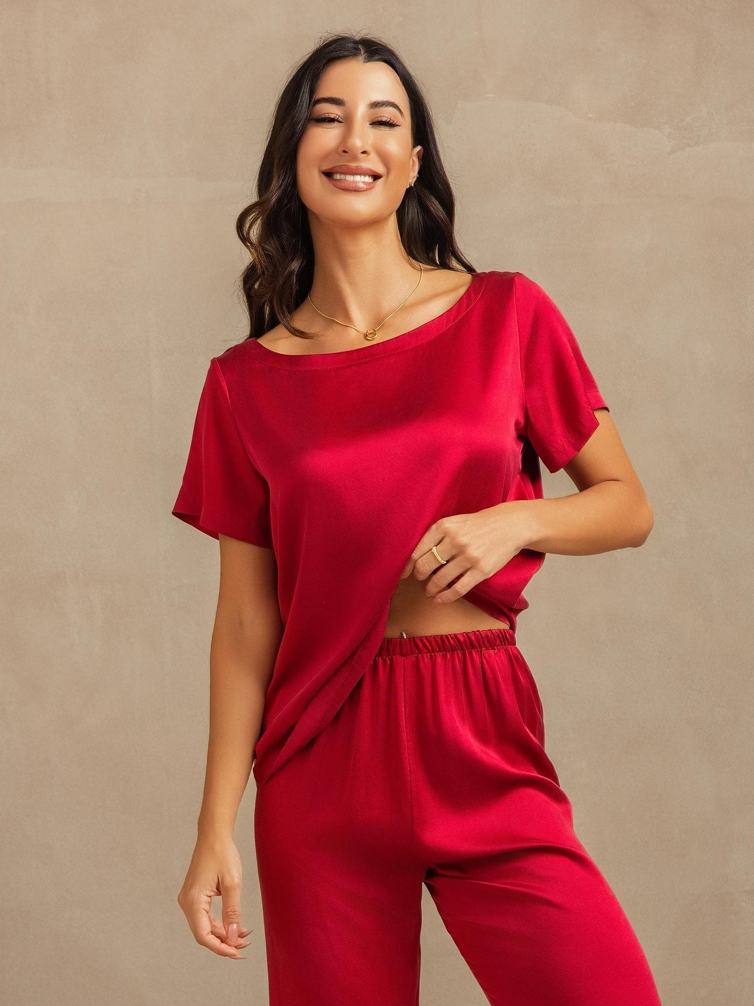 [RougeVineux] SilkSilky-FR 19Momme Soie Womens Pajamas 008