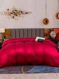 SilkSilky FR 19Momme Pure Soie Duvet Cover RougeVineux 004