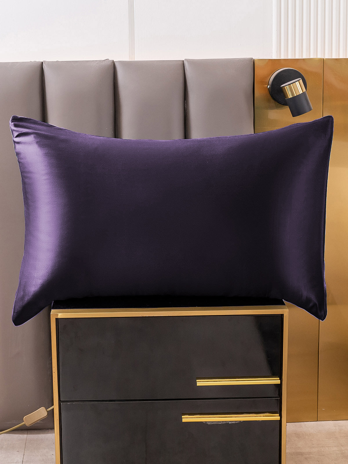 SilkSilky-FR 30Momme Pure Soie Pillowcase VioletFoncé 003