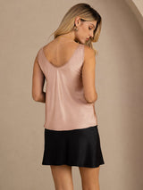 [Toscane] SilkSilky-FR Sleeveless V Neck Top À Fines Brides 002