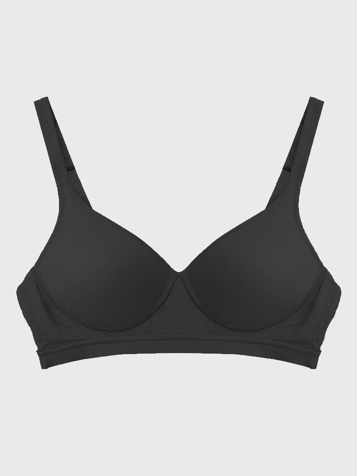 SilkSilky FR Soie Tricotée Bra Noir 001