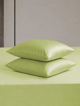 [Vert Menthe] SilkSilky-FR Parure de Lit Soie 003