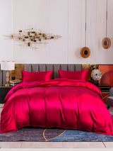 [Rouge Vineux] SilkSilky-FR 19Momme Parure de Lit Soie 004