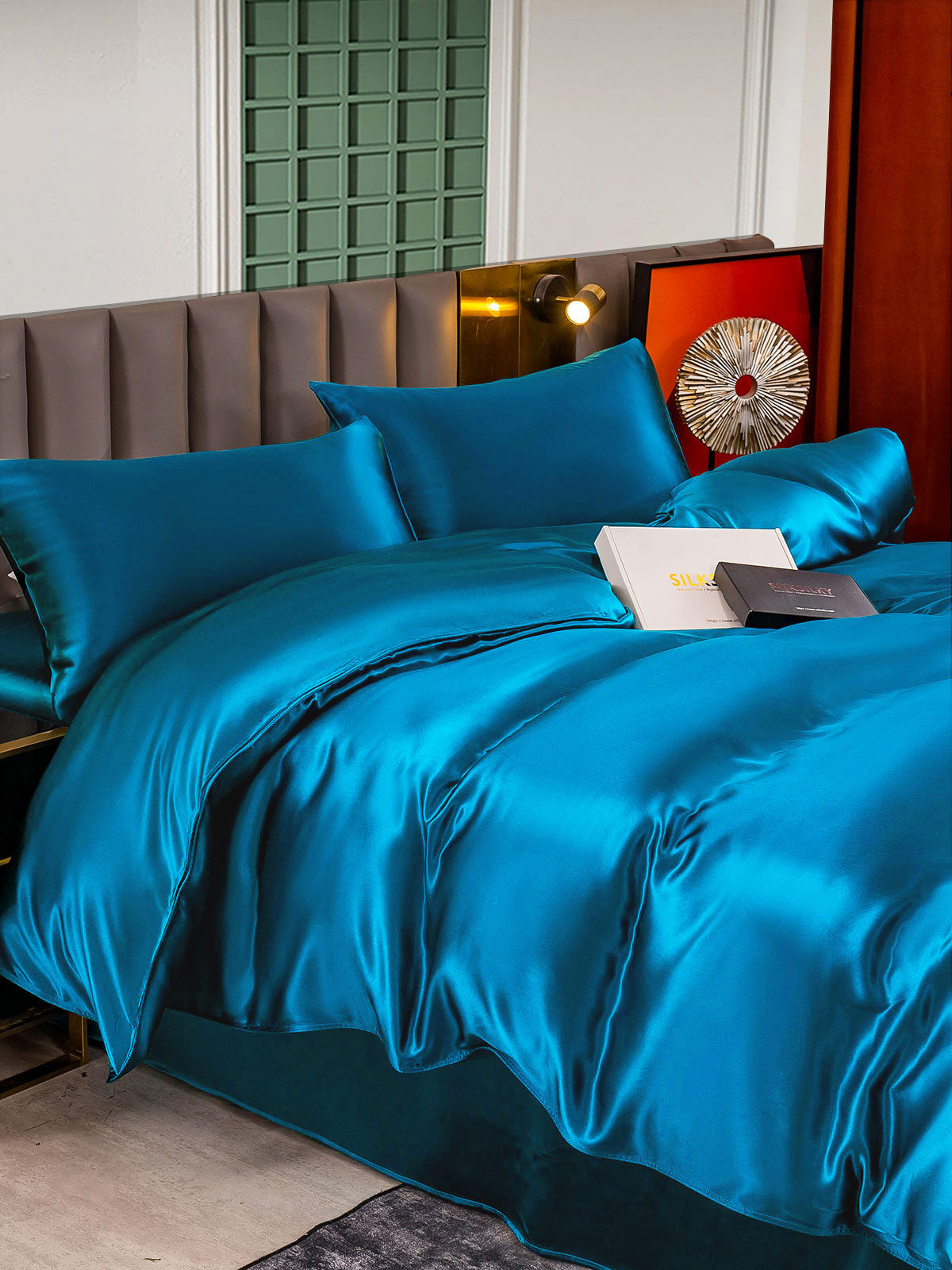 [Bleu Royal] SilkSilky-FR 25Momme Pure Soie Bedding Set 003