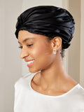 SilkSilky-FR Pure Soie Sleep Cap Noir 001