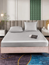 [Argent] SilkSilky-FR Parure de Lit Soie 002