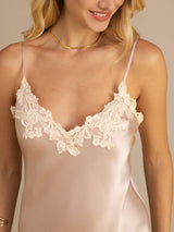 [Rose] SilkSilky-FR Sleeveless V Neck Robes 004