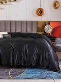 SilkSilky FR 19Momme Pure Soie Duvet Cover Noir 003