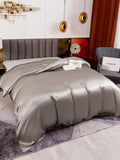 SilkSilky FR 19Momme Pure Soie Duvet Cover Gris 001