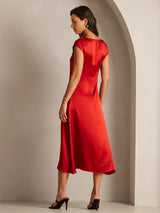 [Rouge Vineux] SilkSilky-FR Cap Sleeve Robes 002