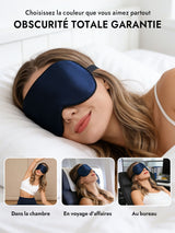 [Bleu Foncé] SilkSilky-FR Masques pour les Yeux 006