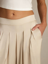 [Beige] SilkSilky-FR Femme Pantalons 004