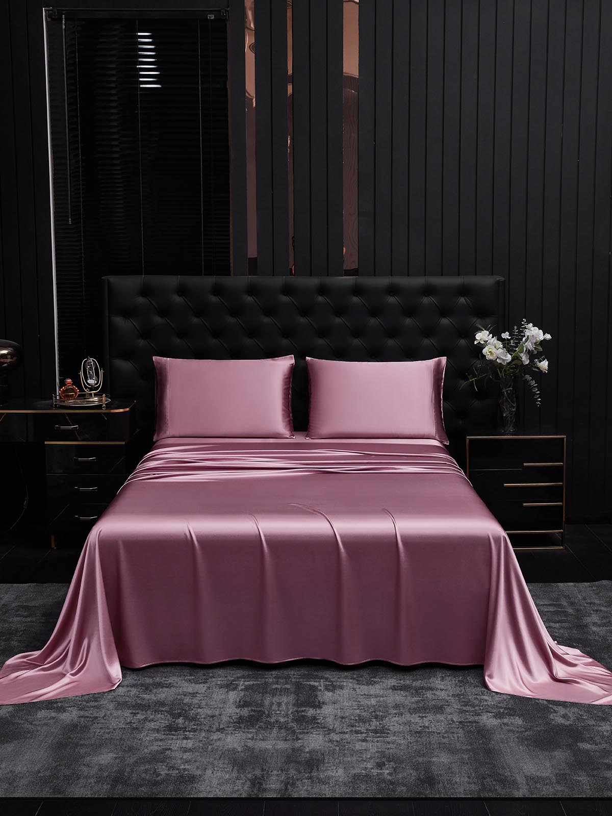 [Mauve Pâle] SilkSilky-FR 19Momme Pure Silk Bedding Set 002