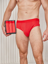 [Rouge] SilkSilky-FR Homme Sous-vêtements 001