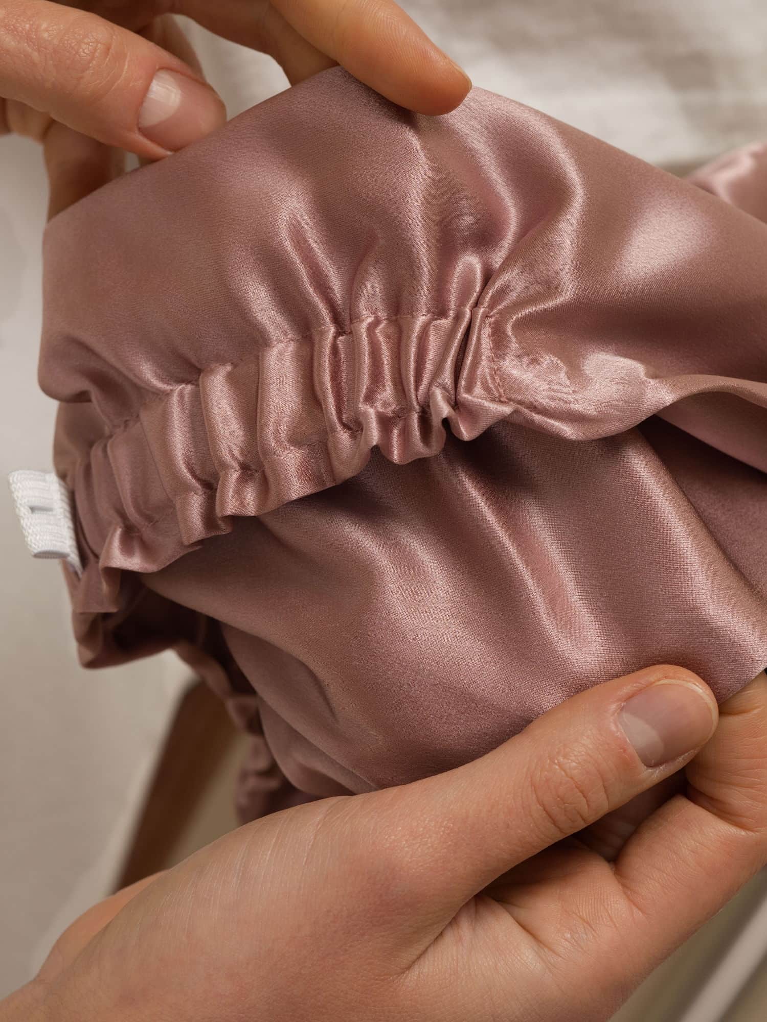 [Mauve Pâle] SilkSilky-FR 22Momme Bonnets de Nuit 005