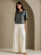 [Gris Foncé] SilkSilky-FR Half Sleeve Femme T-Shirt 007