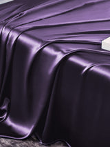 [Violet Foncé] SilkSilky-FR Parure de Lit Soie 005
