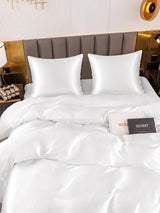 [Blanc] SilkSilky-FR Parure de Lit Soie 004