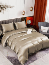 [Kaki] SilkSilky-FR 19Momme Parure de Lit Soie 001
