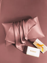 [Mauve Pâle] SilkSilky-FR Taies d'Oreiller 007