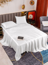 [Blanc] SilkSilky-FR Parure de Lit Soie 001
