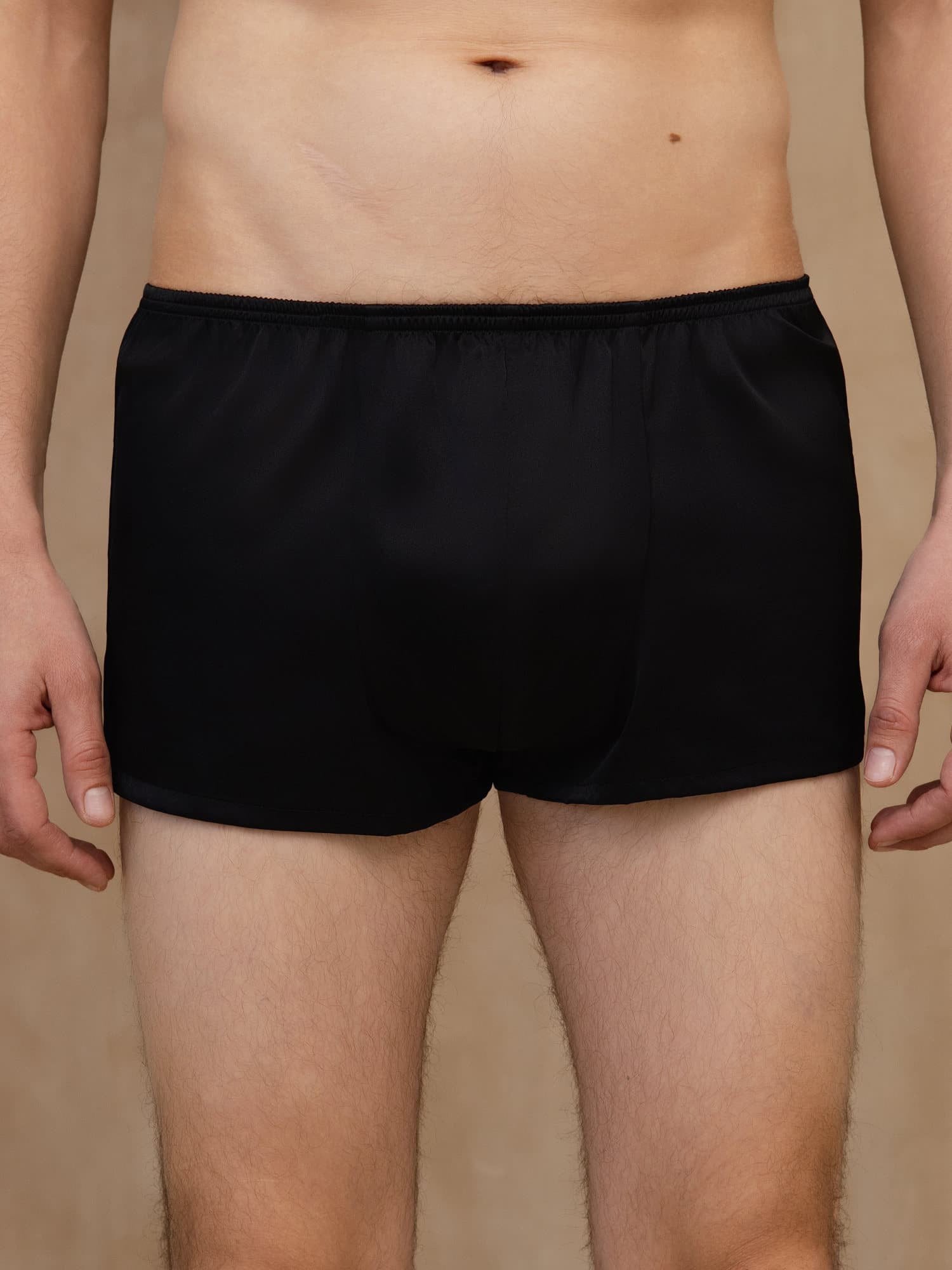 [Noir] SilkSilky-FR Mens Underwear 001