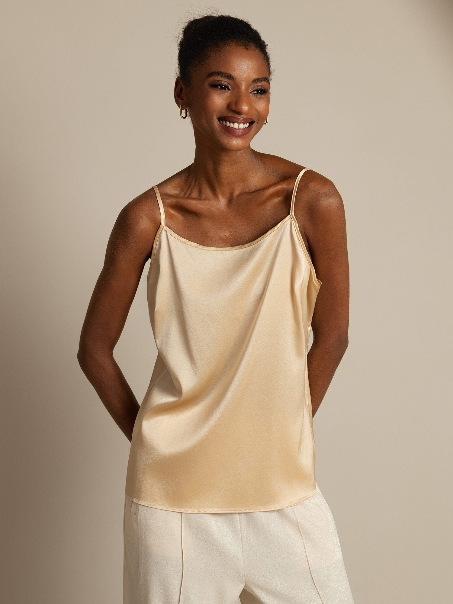 [Champagne] SilkSilky-FR 19Momme Soie Camisoles 006