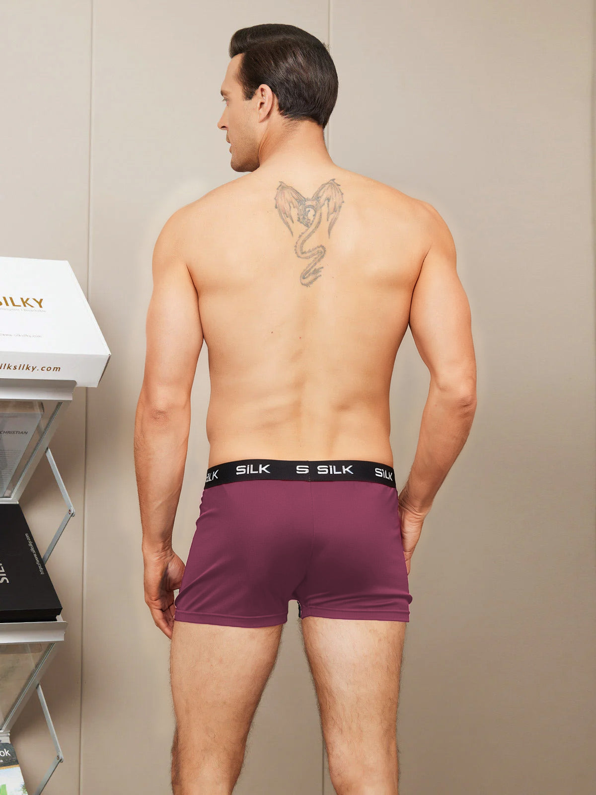 Boxers Homme Ultra Doux Confortables En Soie Pure