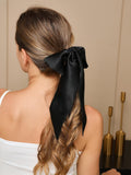 SilkSilky-FR 19Momme Pure Soie Scrunchie Noir 003