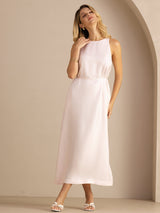 [Rose Clair] SilkSilky-FR Sleeveless Crew Neck Robes 004